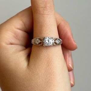 Avon Sterling Silver CZ Crystal Ring 10